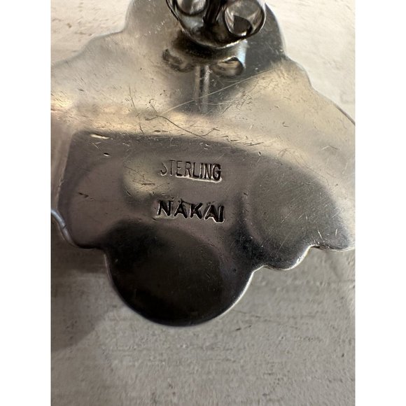 NAKAI NAVAJO 925 Sterling Silver Vintage Multi-Stone Earrings Amethyst Lapis - Picture 8 of 10